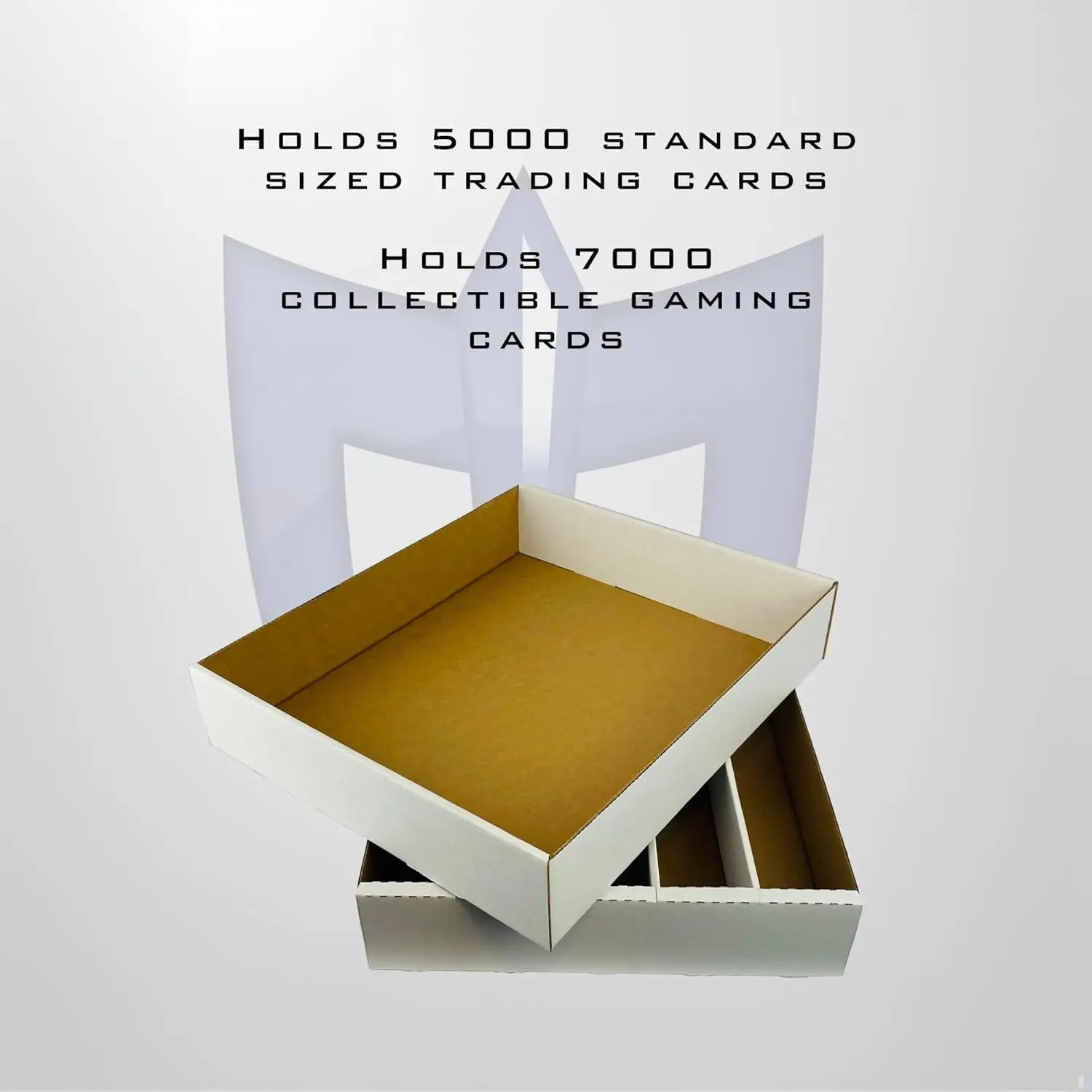 Row Trading Card Storage Box - Durable Cardboard Box, Card Collection - 200 lb. Test Strength, Full Lid Design. Made in the USA