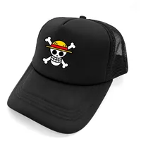 Monkey D Luffy Trucker Cap Men Anime One Piece Straw Hat Baseball Cap Cool Summer Unisex Mesh Net Caps 2