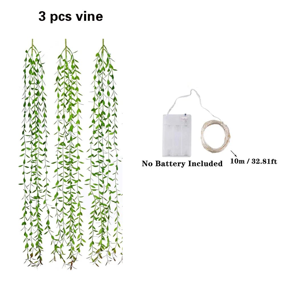 Illuminated Artificial Ivy Garland for Indoor and Outdoor Decor