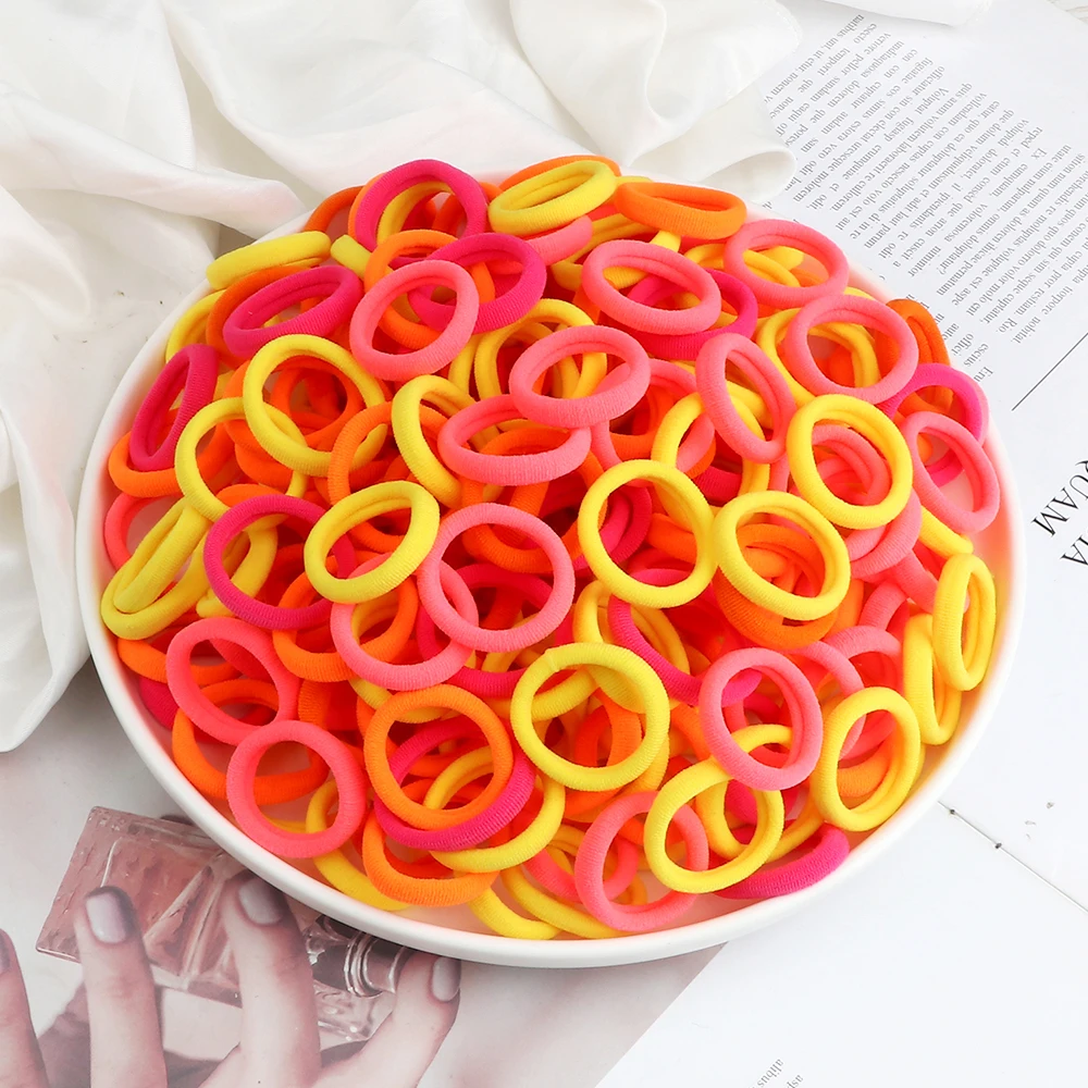 200PCS 3cm Kinder Baby Kleine Haar Bands Elastische Candy Farben Haar Krawatten Bunte Stirnband Haar Zubehör Headwear Großhandel geschenke – Detail 15
