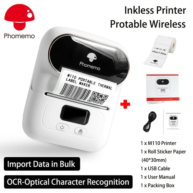 Wireless Label Maker E210 Portable Bluetooth Thermal Label Printer with  Adhesive Label Tape Similar as Phomemo M110 Labeller - AliExpress