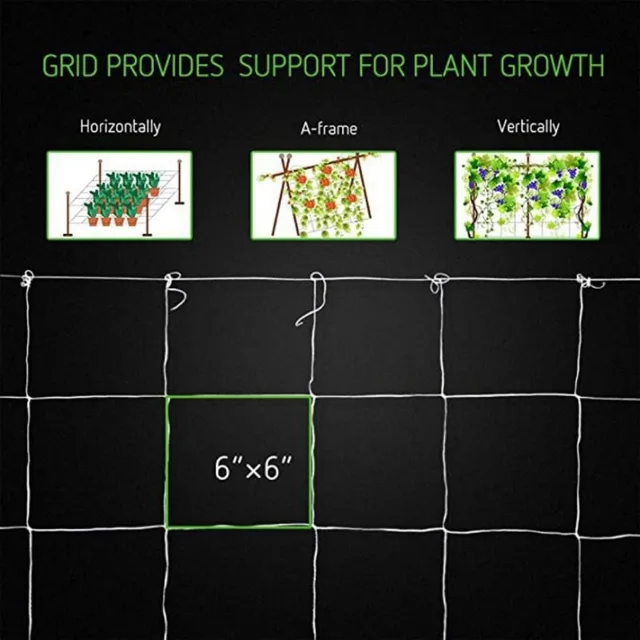 Garden Plant Trellis Netting Garden Square Mesh Netting for Climbing Plants Outdoor, Fruits, Vegetables, Vines, Grow Tents 6