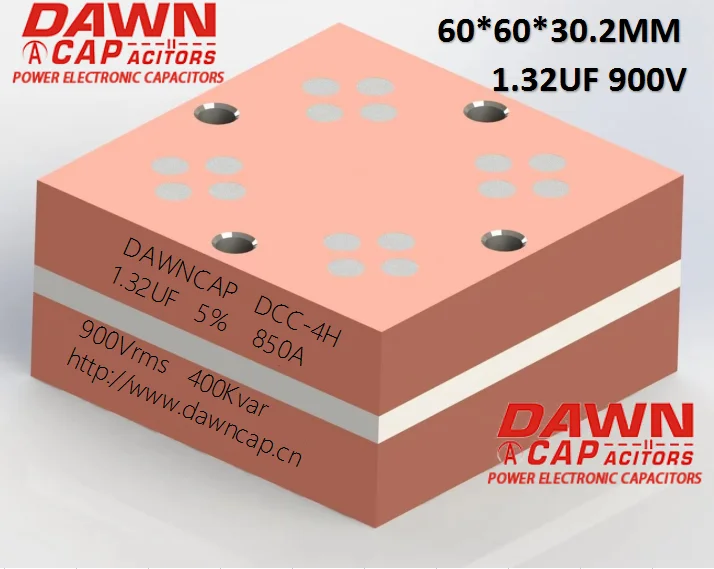 DAWNCAP  DCC-4H  1.32UF  900V 850A  400KVAR  Water cooled large current  Big Current  Resonant  Capacitor dawncap dcc 5h 10uf 400v 700a 400kvar water cooled large current big current resonant capacitor 78 78 34mm