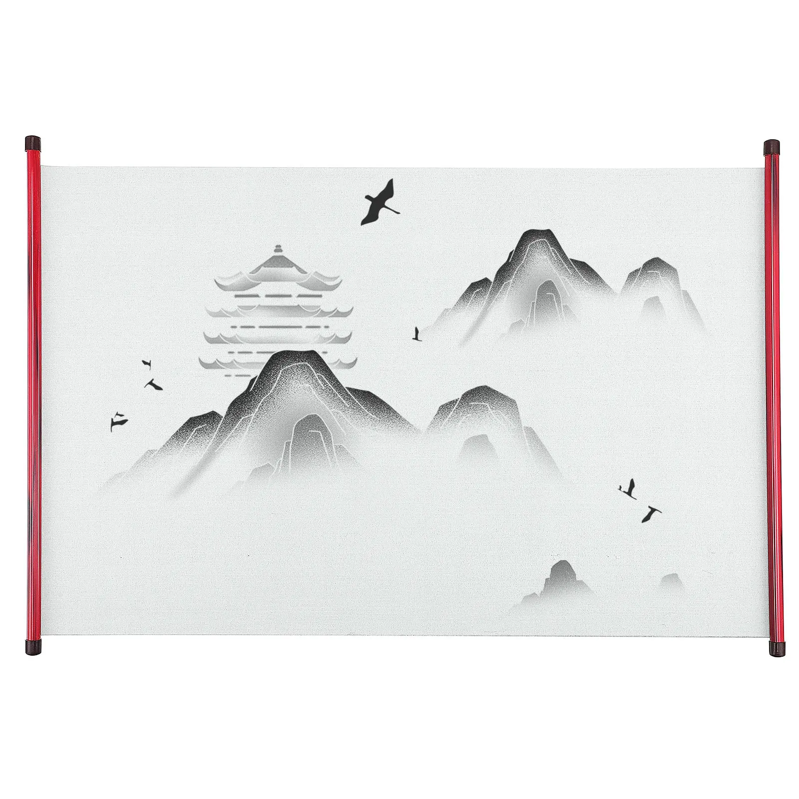 빈 물 쓰기 스크롤 중국 서예 그림 연습을 위한 재사용 가능한 천 휴대용 벽걸이 예술 훈련 스크롤