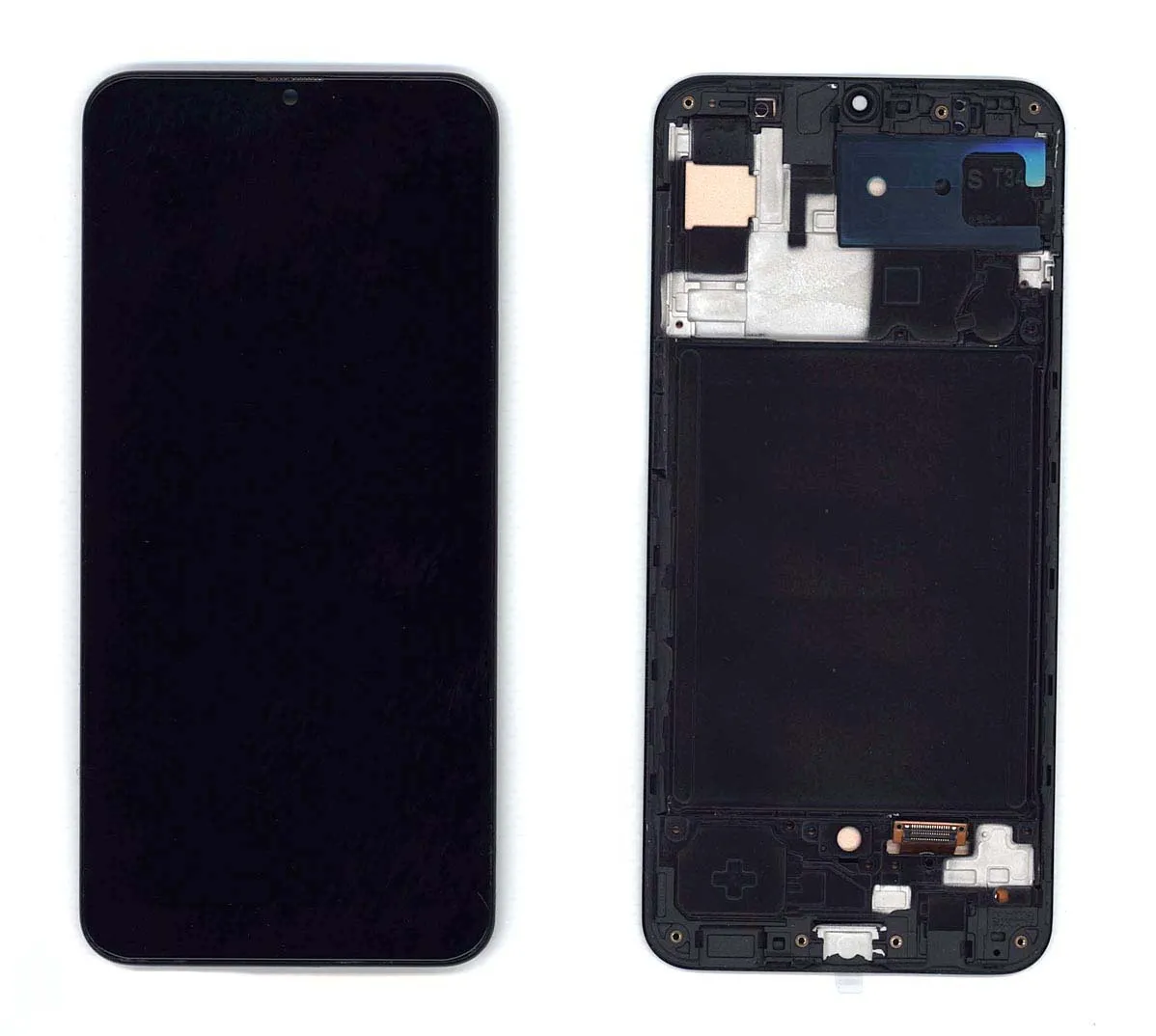 Дисплей (экран) в сборе с тачскрином для Samsung Galaxy A30S SM-A307F рамкой черный
