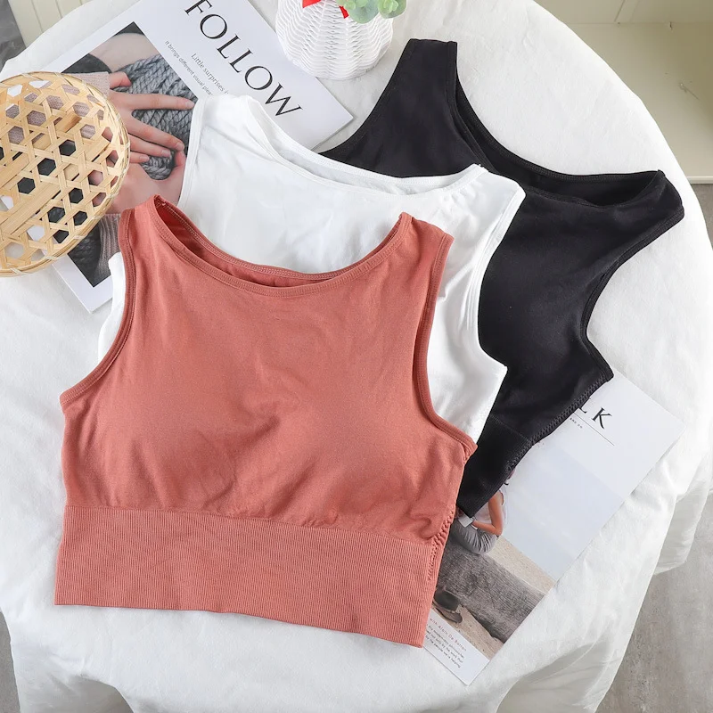 

Bra Yoga Brassiere Workout Gym Fitness Women Seamless High Impact Padded Underwear Vest Wireless Bra Tube Top Sports Top