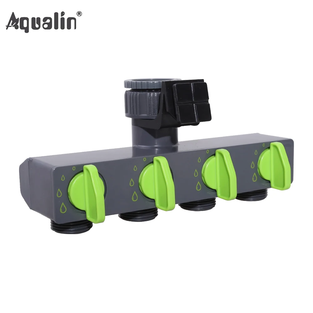 4 Way Water Distributor Accessories for 10204 Tap Adapter ABS Plastic Connector Hose Splitters for Hose Tube Water Faucet #27212