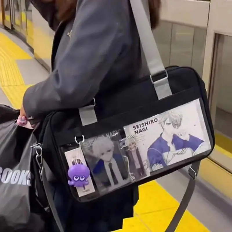 Jk Girls Fashion Transparent Vintage Women Fashion Y2k Aesthetic Underarm Bag Streetwear Shoulder Handbags Tote Bags