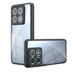 Magnetic Frosted Matte Shockproof Phone Case with Wireless Charging and Camera Protector - Xiaomi 14t (Transparent)