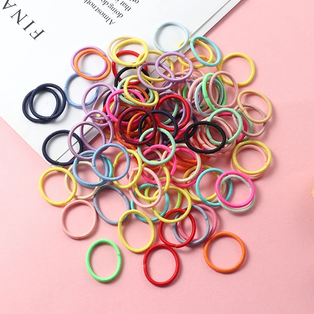 100PCS/Set Girl Hair Ring Children Ponytail Elastic rubber band hair band Hair Accessories girl Headband Scrunchie Headdress Set 100pcs-7