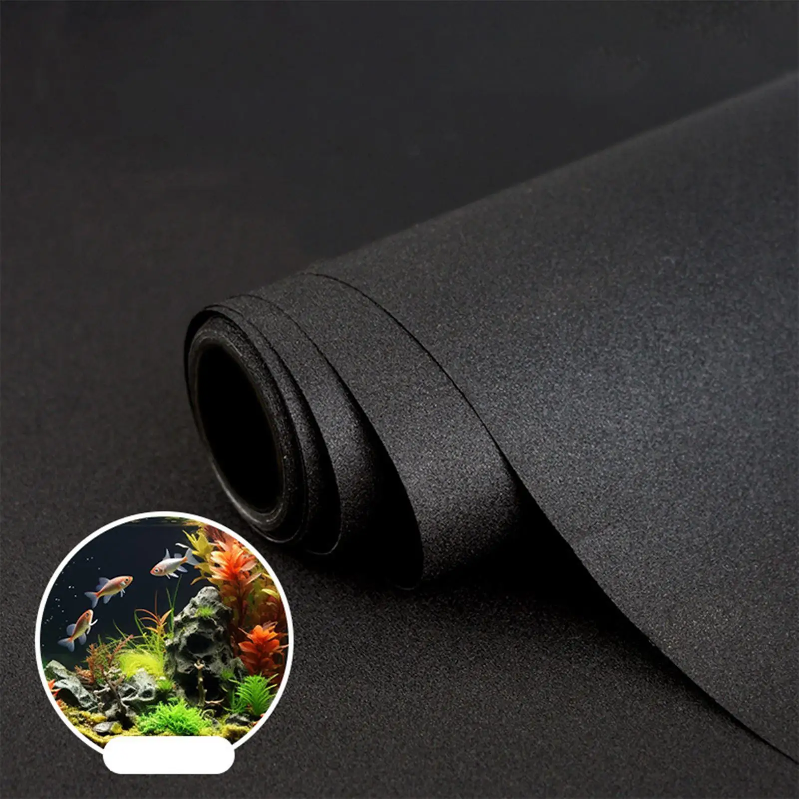 1pc Aquarium Background Static Cling Black Fish Tank Backdrop Aquarium Wallpaper Decorations Seamless Aquarium Backdrop For Fish