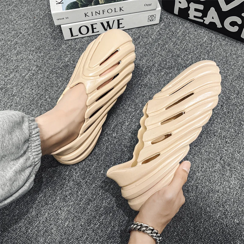 Breathe Beach Sandals   Unisex Anywear Mens Women’s Yeez Foam Runner Shoes Slip On Breathable Cool Beach Sandal Lightweight Summer Slides Footwear Trending for Man Woman Size 36-45