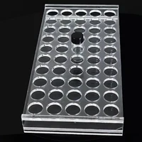 1.8/2/3/5/10/20/30/40/60ml Vial 30/50 Hole Clear Storage Plate Laboratory Glass PMMA Penicillin Sample Bottle Tube Stand Holder 2
