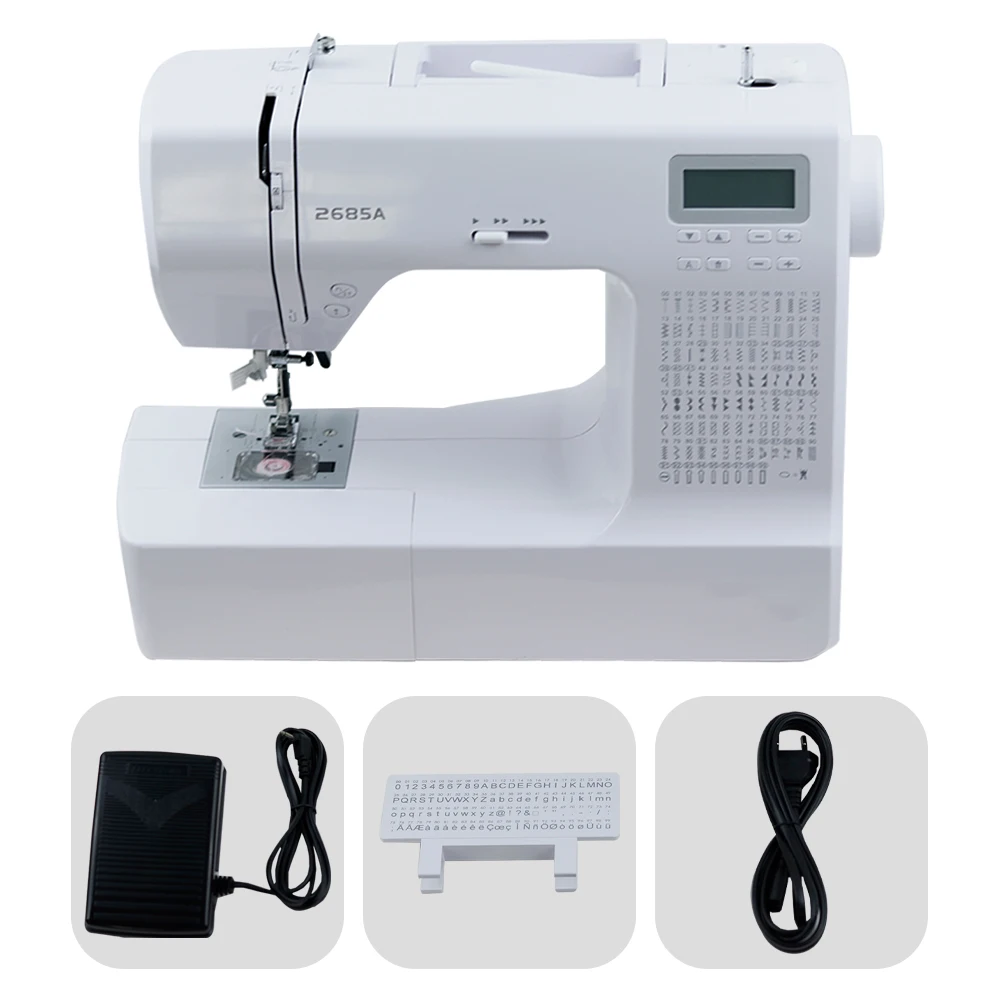 Electronic and electric multifunctional sewing machine, silent, thick buttonhole