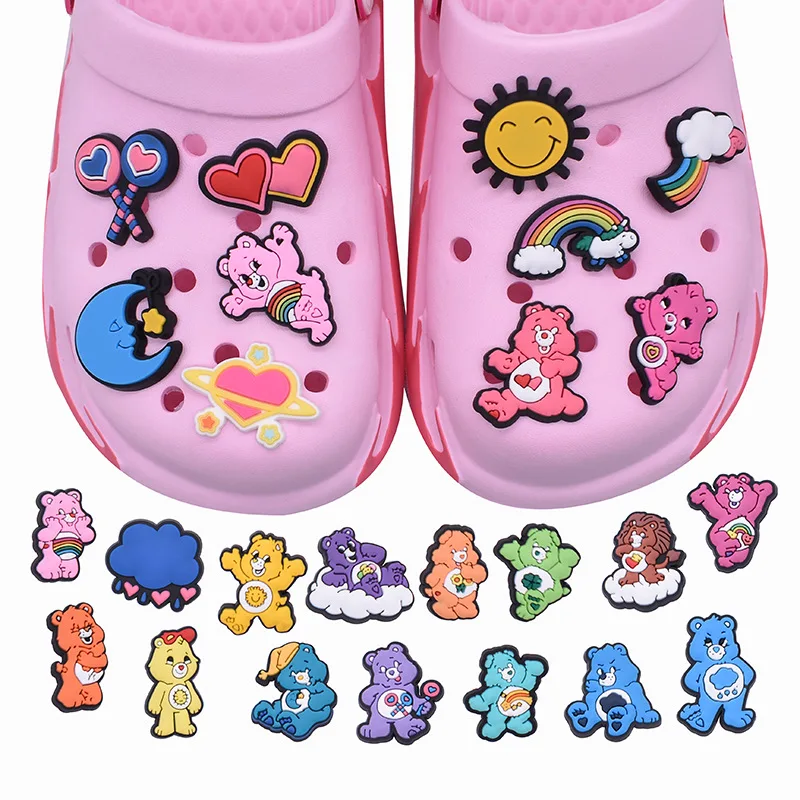 Cute Bear Pattern Shoe Charms For Crocs Jibbitz Sandals Slippers, Shoe ...