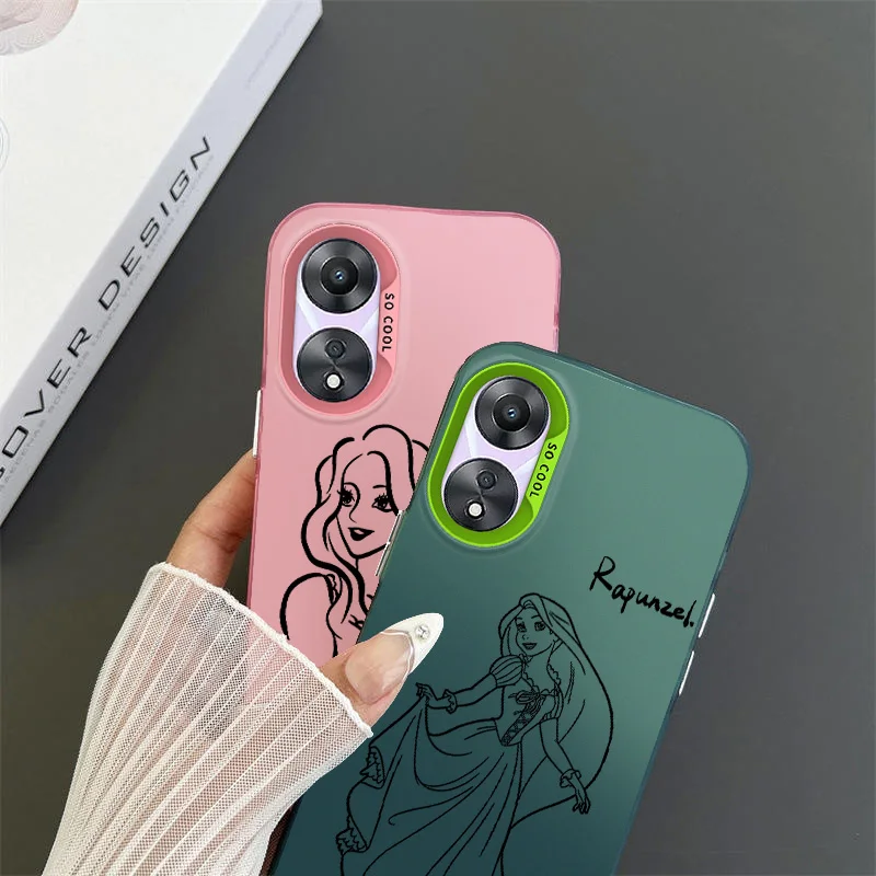 Disney Rapunzel Princess Per Oppo A 31 37 38 55 57 58 74 76 78 94 98 Reno 6 7 8 Z T Pro Custodia Per Telefono Colorata Soft Funda Silicone