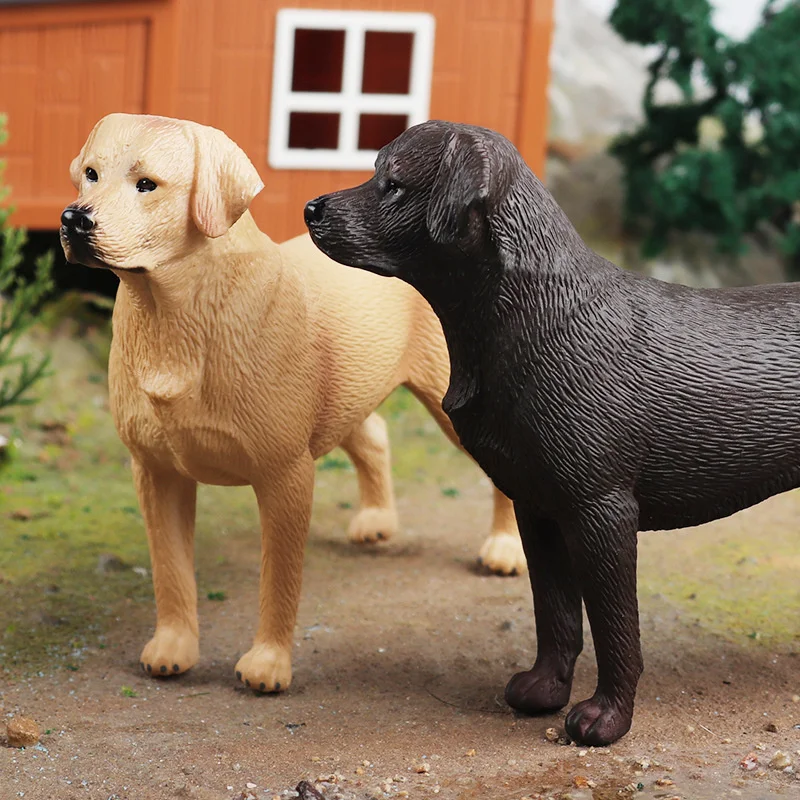 

Dog Labrador Retriever Simulation Pet Animal Model Figures Cognition Figurine Miniature Collection Toy For Children Statue Gifts