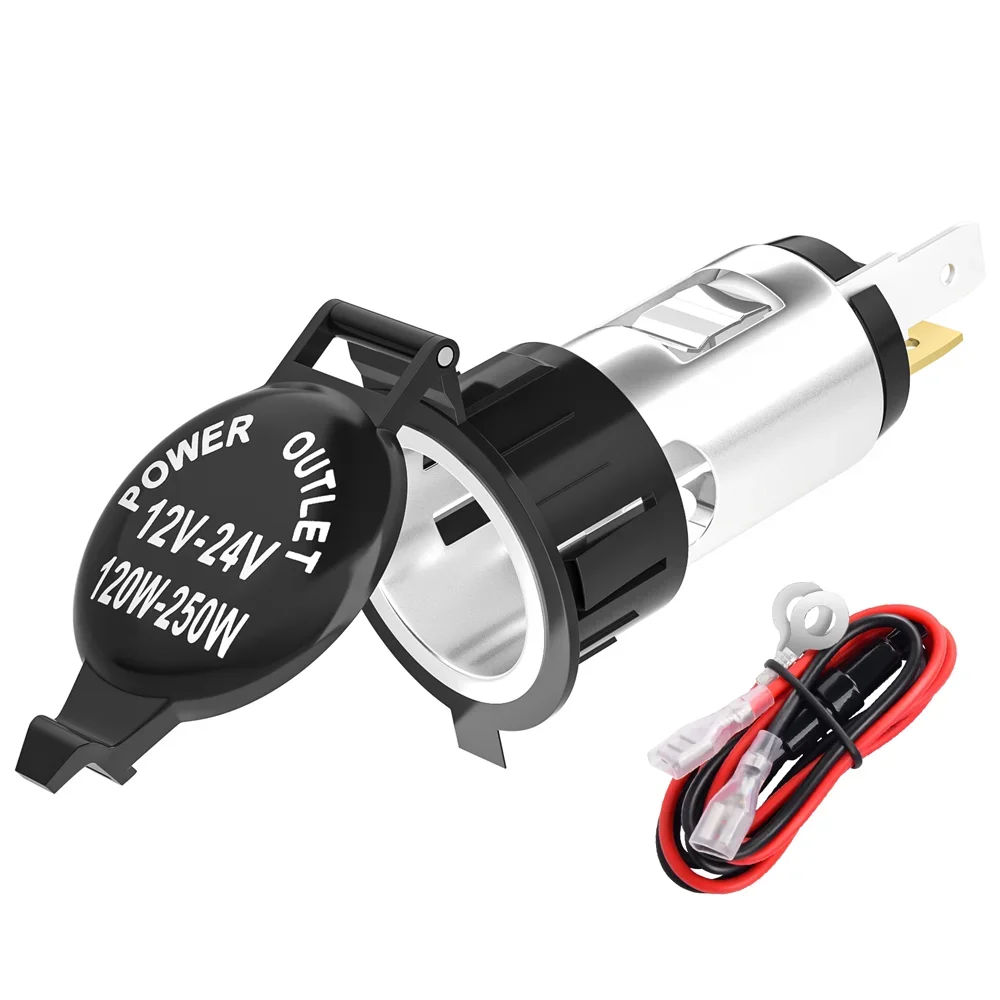 DaierTek Universal 12V Car Cigarette Lighter Power Socket Adapter Plug Outlet Motorcycles Boats Tractor Truck