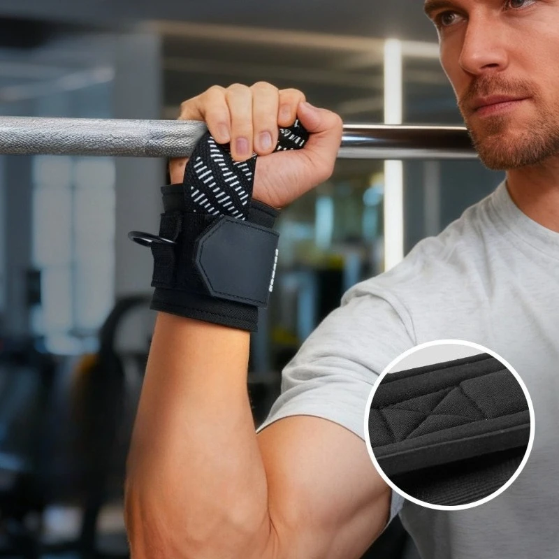 Enhanced Grip Support Weightlifting Bands - Adjustable Gym Wrist Straps