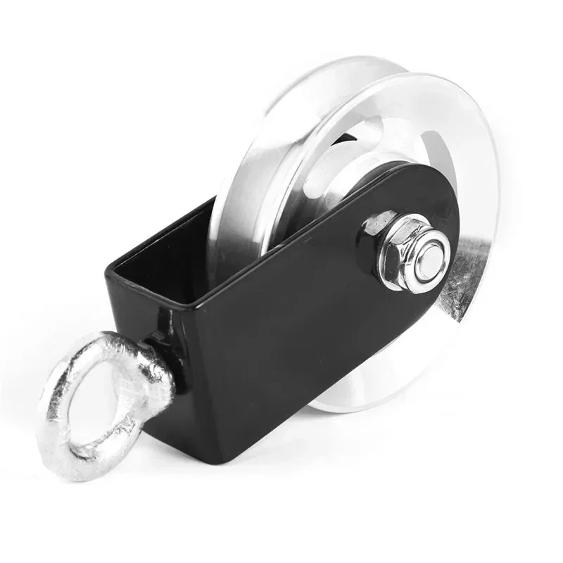 Cargo Lifting Loading DIY Fitness Equipment Aluminum Pulley With Bracket  Flexible Bearings Silent Wheel Diameter 73 88 93mm 5
