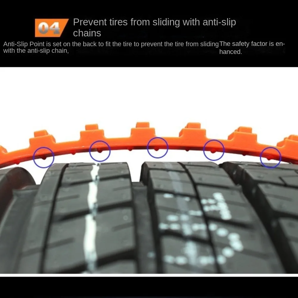 10Pcs Anti Skid Snow Chains Anti Slip Car Winter Tire Wheels Chains 2 Grooves for Winter Outdoor Tire Emergency Car