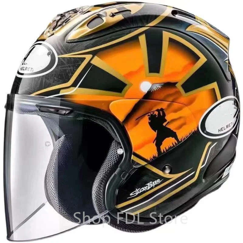 

Open Face Half Helmet SZ-Ram5 VZ-RAM PEDROSA GOLD Motorcycle Helmet Riding Motocross Racing Motobike Helmet
