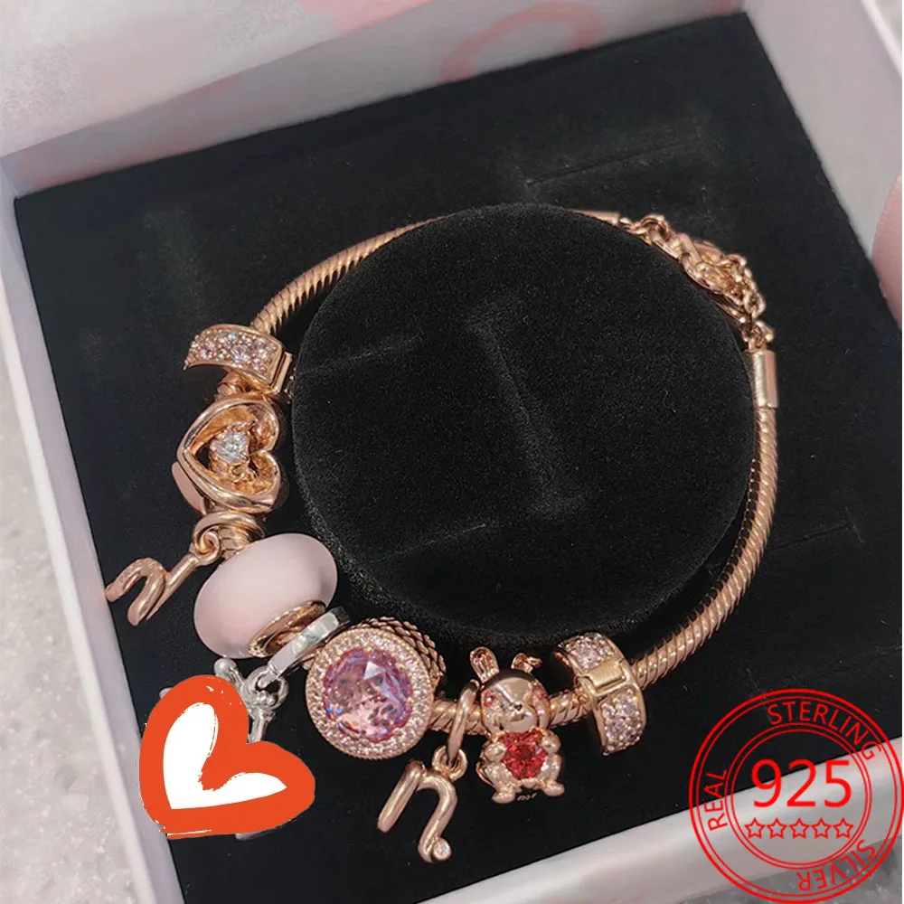 Pandora letter charms rose gold best sale