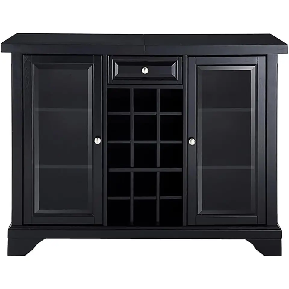 Adjustable Sliding Top Bar Cabinet Wine Rack