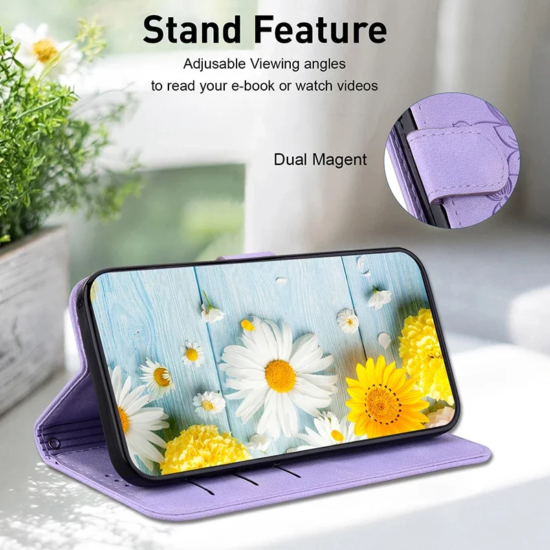 Magnetic Leather Flip Wallet Phone Case - Premium Protective Cover