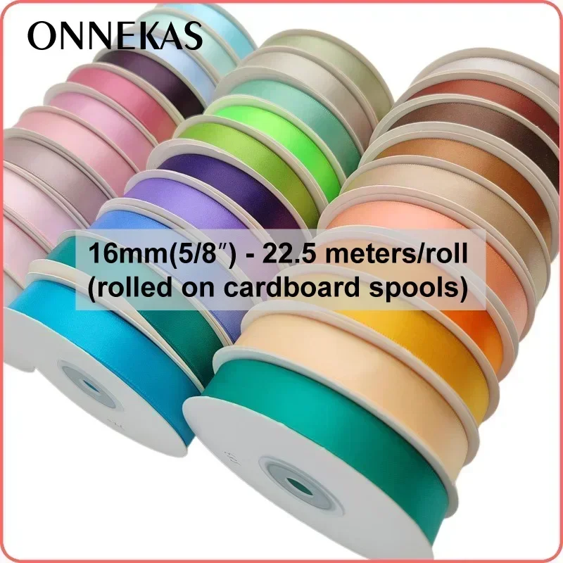 22.5Meters 6/9/16/25/38mm Double Sided SATIN RIBBON Polyester Double Face Silky Ribbon for Eternal Rose (43-84) satin ribbons ribbon supplies satin ribbon polyester ribbon