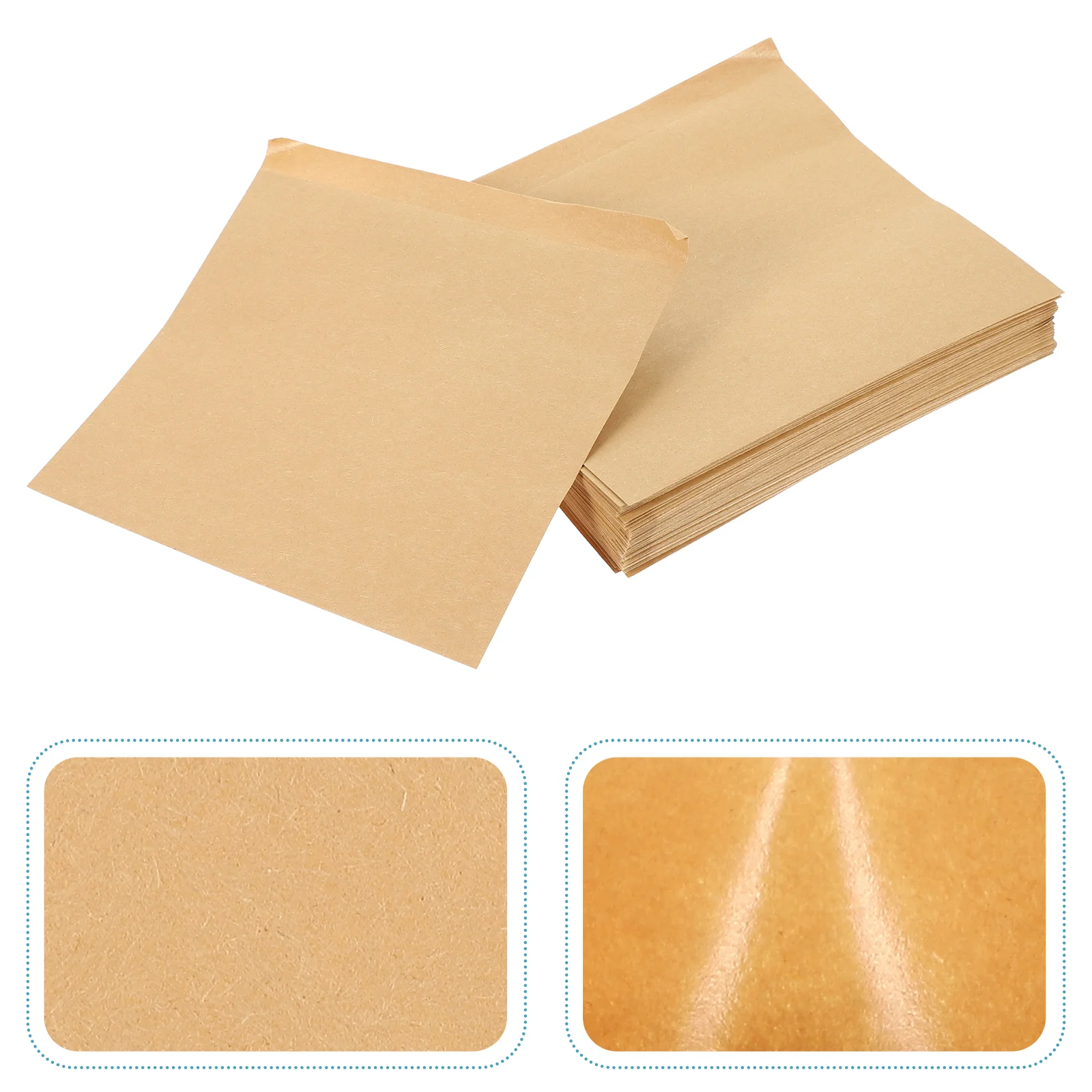 

100 Pcs Fragrant Biscuit Pancake Paper Bag 100pcs Bread Bags Food Popcorn Brown Packaging Snack