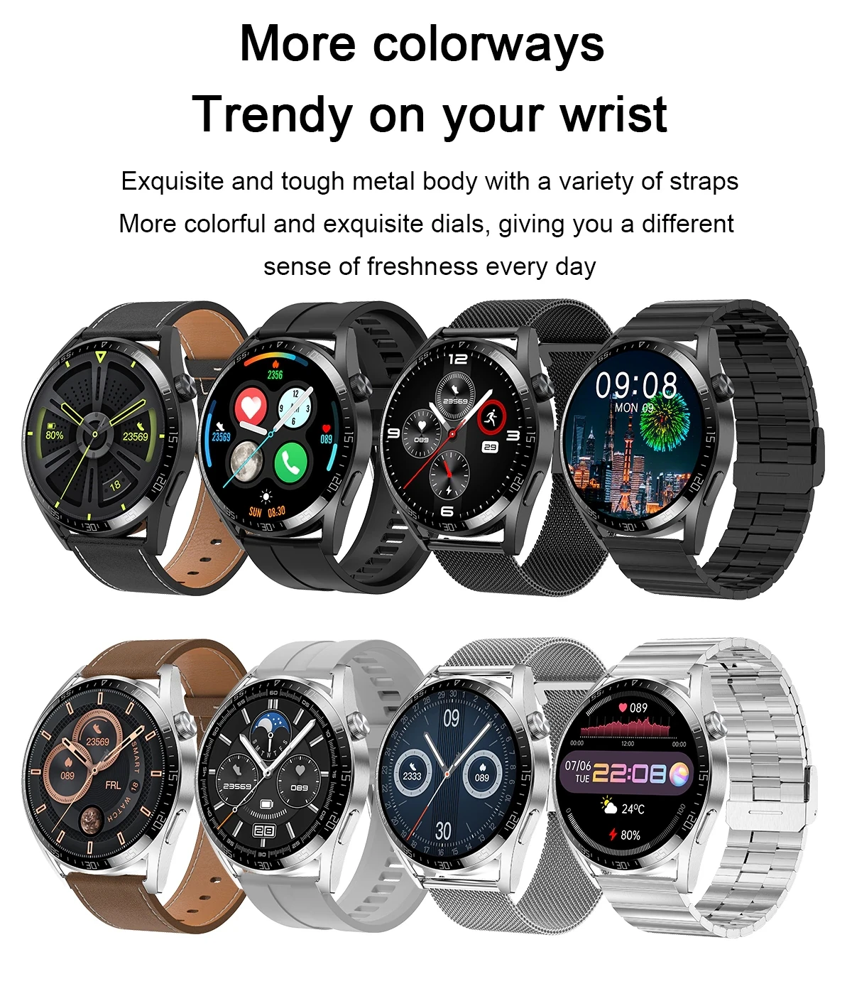 Nuovo Smart Watch donna uomo orologio Bluetooth Call Smartwatch 2023 per  Huawei Honor View 40 V40 5G 8A 8X 9C 9S 9A 9X Lite 10X Motoro - AliExpress