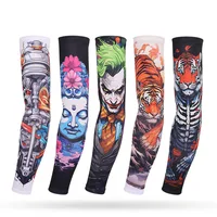 Running Arm Sleeve,Fishing,Driving,Cycling,3D Tattoo Sleeves,Plus Size,Summer UV Sun Protection,Sports Basketball Elbow Pad, 1