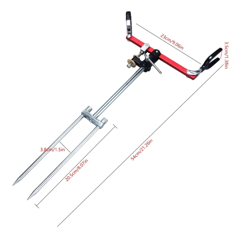 Stainless Steel Fishings Rod Holder 360Degree Adjustable Fixed Rack Fishings Poles Stand Equipment for Ground and Beach