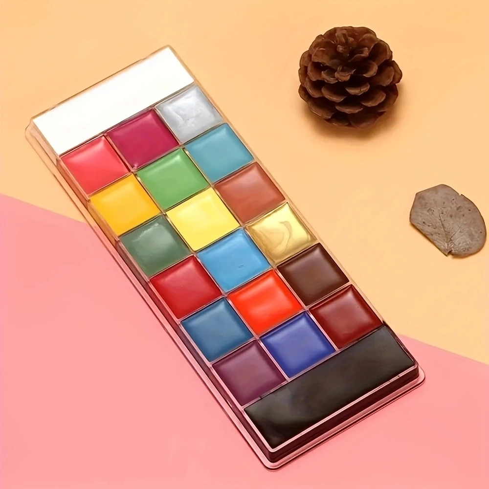 20 Colors Body Painting Pigments Face and Body Halloween Christmas Prom Drama Nightclub Disco Various Color Palette 4