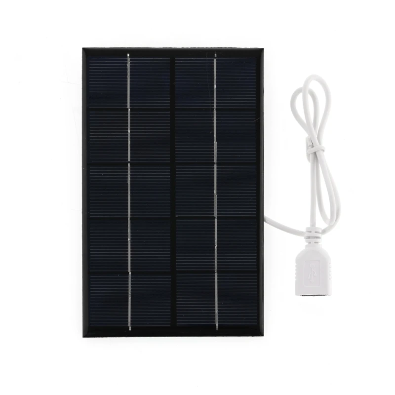 5W 6V Solar Panel Battery Charger DIY Solar Module with USB Port Foldable Portable Outdoor Charging Board for Mobile Phone