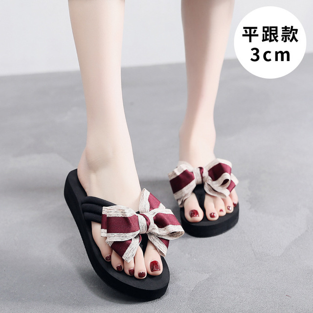 wears outside word procrastinates ms han edition bowknot beach cool sandals in the summer