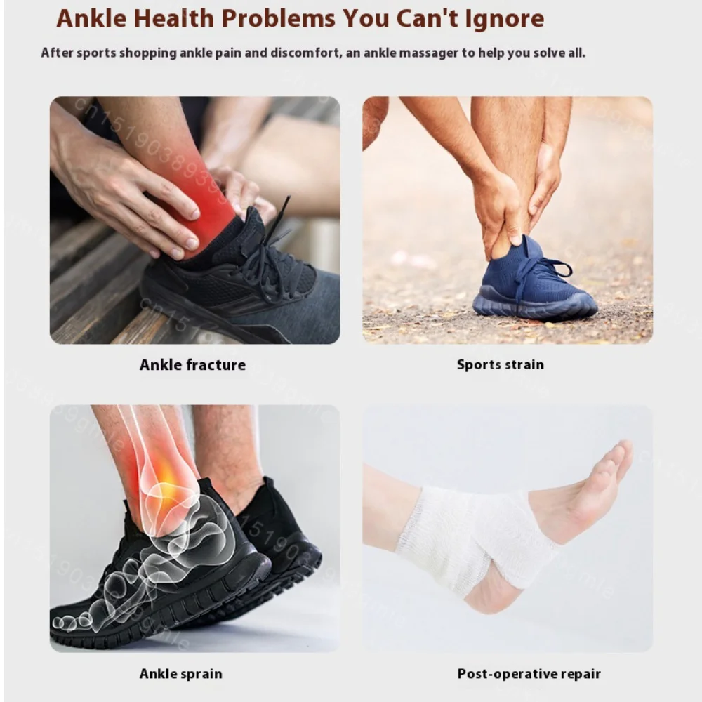 Wireless Electric Foot and Ankle Massager with Heat Vibration Air Compression for Pain Relief Muscle Relaxation Home Use Therapy