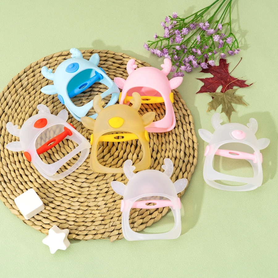 1PC Silicone Teethers For Baby Soft Cartoon Deer Shape Baby Toys Cute Care Utensils Nursing Items Cute Stuff