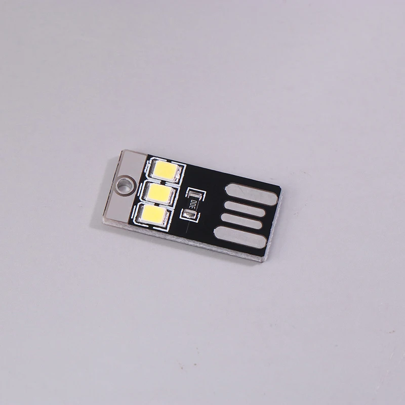 1PC Camping Night Hiking Tent Lamp Light Outdoor Portable Energy Saving Flashlight Mini Ultra-thin Mobile USB LED Keychain Night