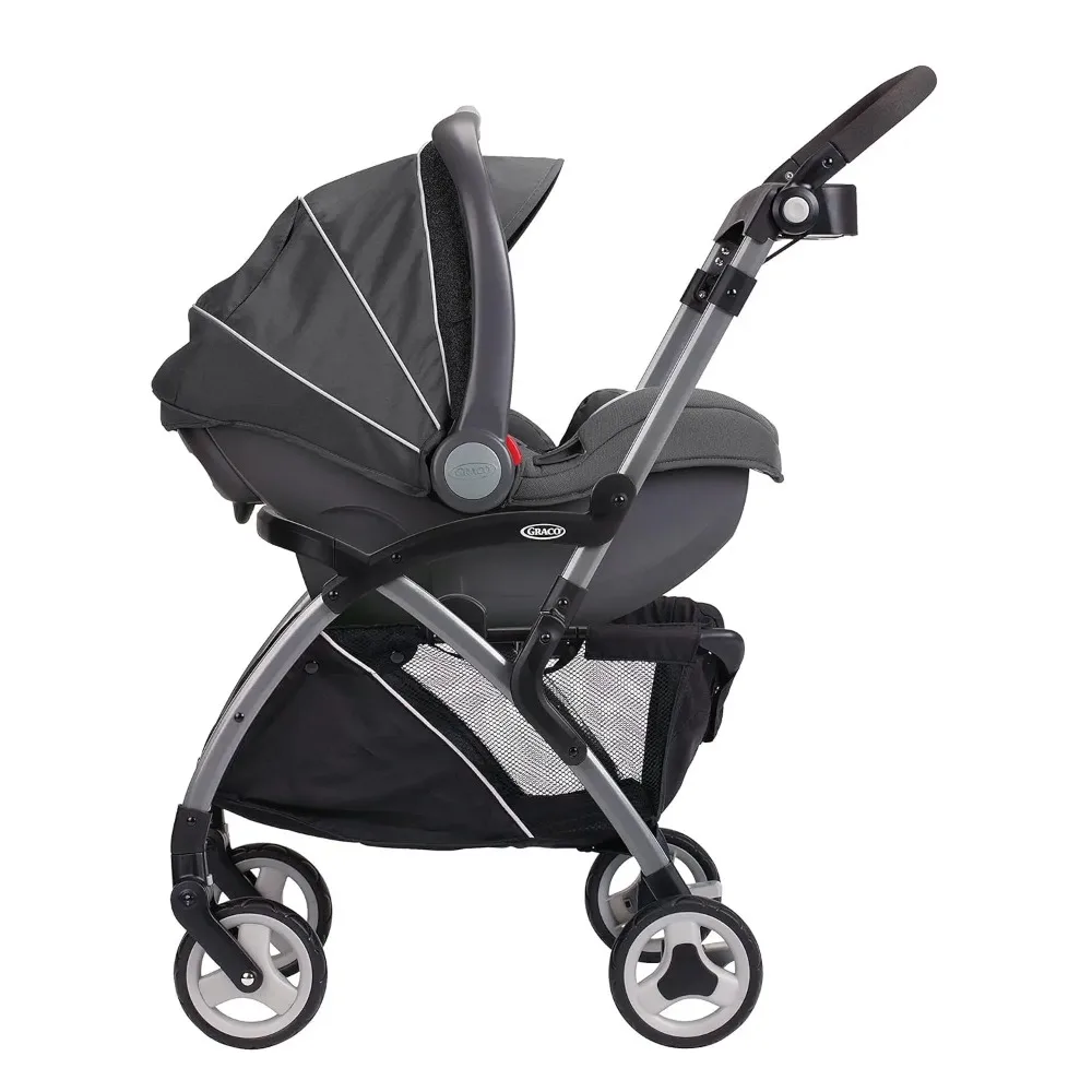 SnugRider Elite Car Seat Carrier, Lightweight Frame, Travel Stroller Accepts any Graco SnugRide Infant Car Seat, Black