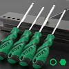 LAOA 1pc Ball Head Hex Screwdriver Flat Head Screw Driver with Magnetism Screwdrivers S2 58HRC Alloy Steel Anti-slip Handle