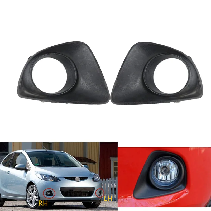 

For Mazda 2 Demio Hatchback 2007 2008 2009 2010 Front Bumper Fog Lamp Light Bezel Cover Protected Hood