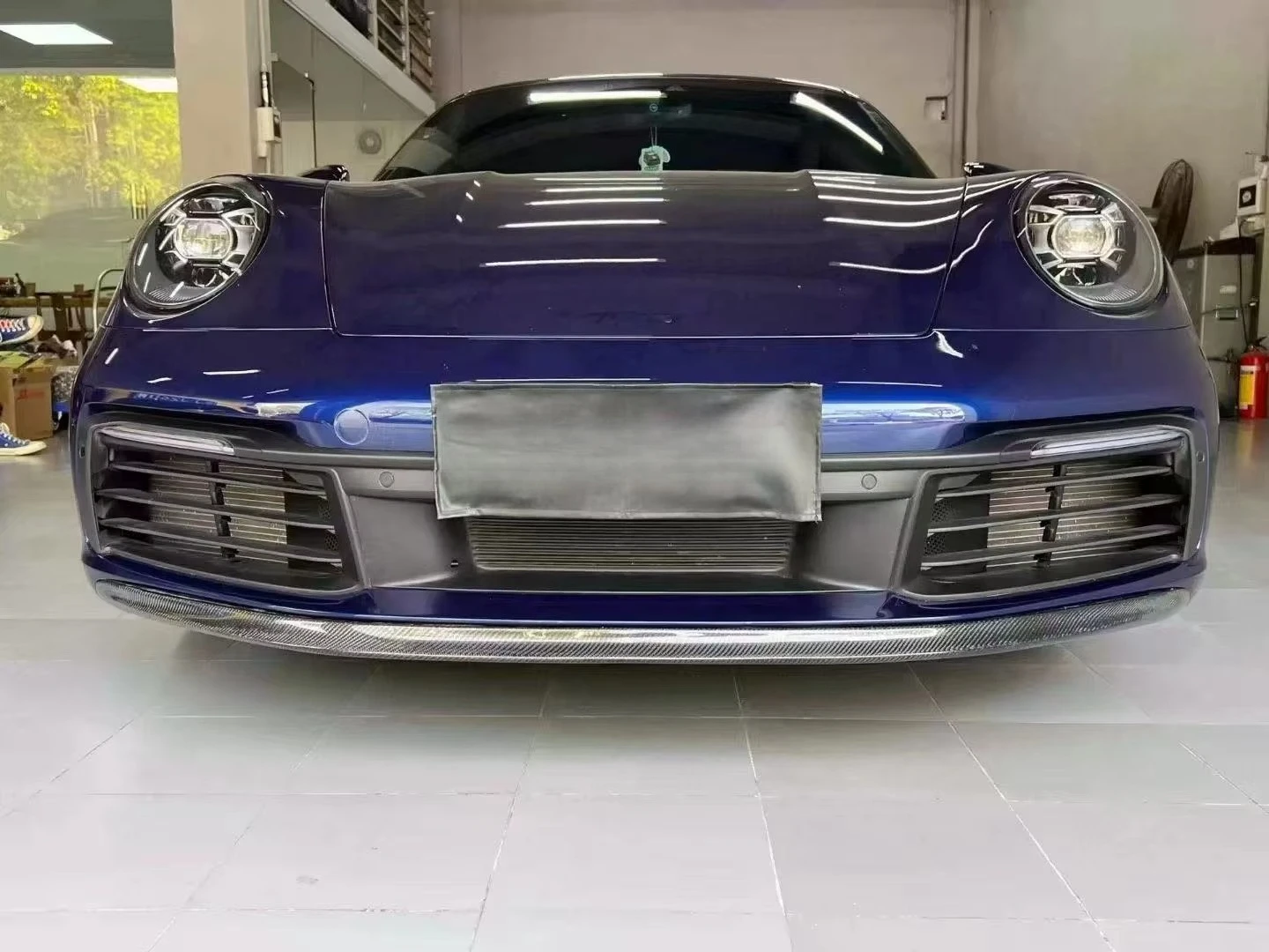 업그레이드된 PASM 카본 파이버 프론트 립 911-992 바디 파츠