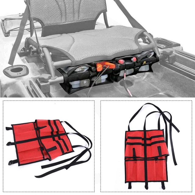 Kayak Seat Storage Bag Adjustable Buckle Strap Nylon Mesh Kayak Aluminum  Seat Organizer Water Sports Fishing Gear Accessories - AliExpress