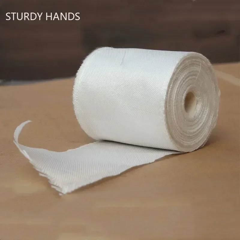 1 Roll High-density Glass Fiber Cloth Fire and High Temperature Resistance Fiber Cloth Tape Household Industrial Accessories glass fiber cloth tape