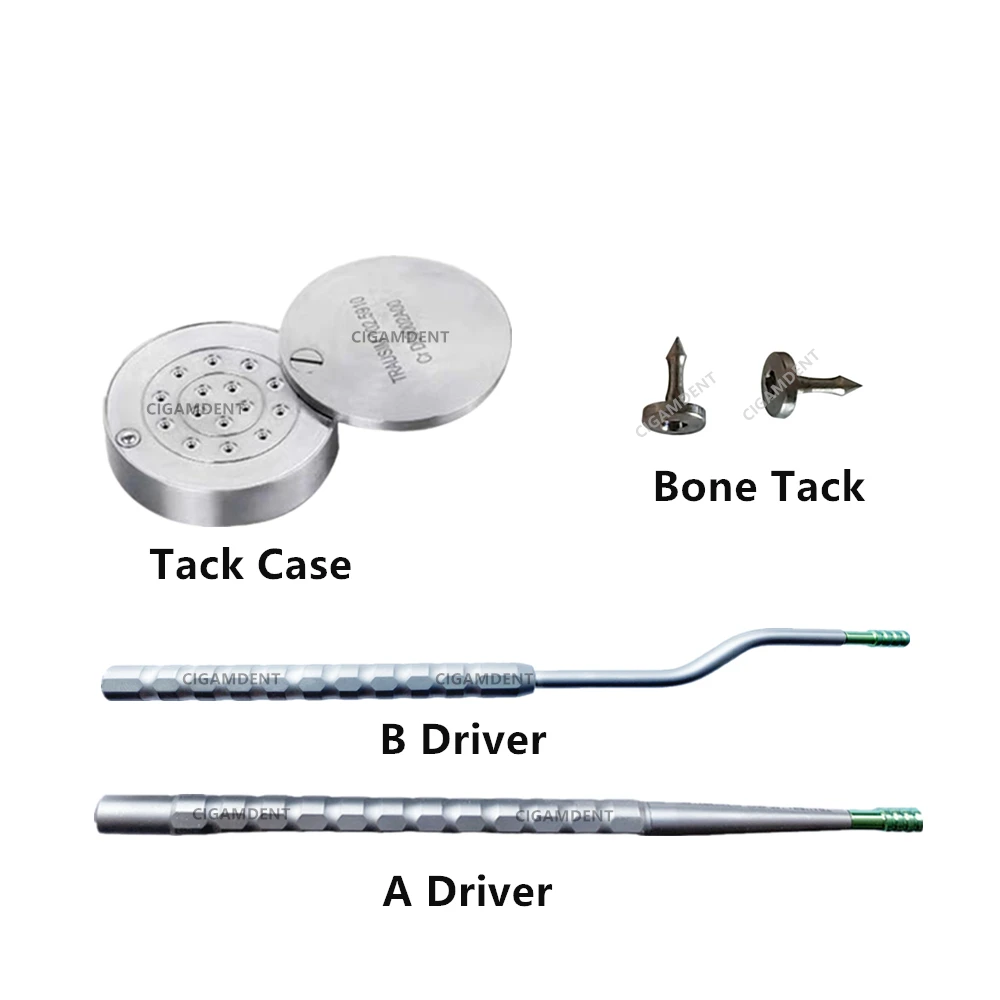 Dental Bone Tack Titanium Pins GBR Screw Driver Applicator Membrane