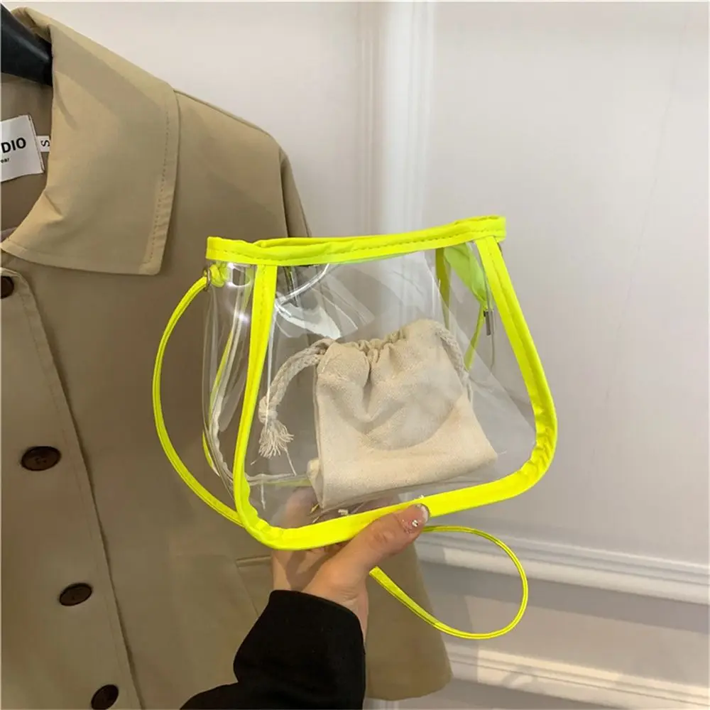 Transparente Umhängetasche täglich kleine Süßigkeiten Farbe klar Gelee Tasche PVC Umhängetasche Frauen Mädchen – Detail 19