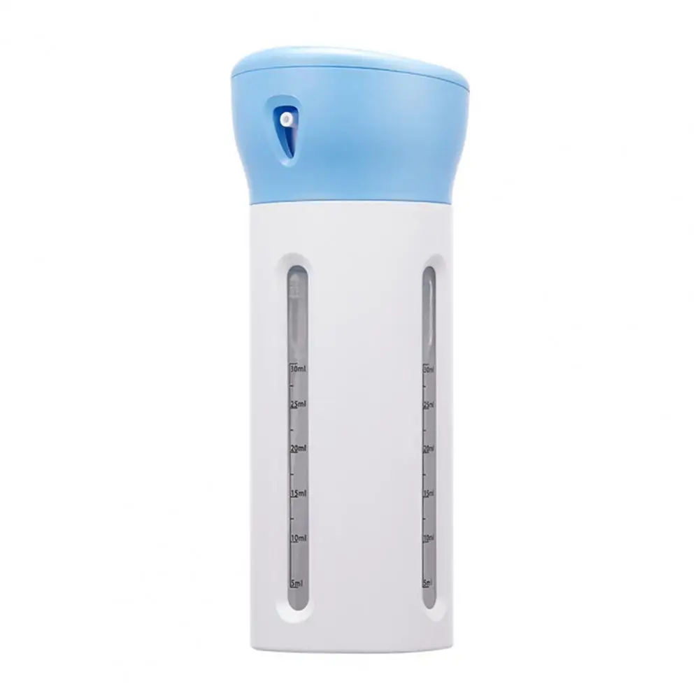 Body Wash Container Versatile 30ml Dispensing Bottle 4-in-1 Empty Sub-bottle with Transparent Window Capacity Scale for Shampoo