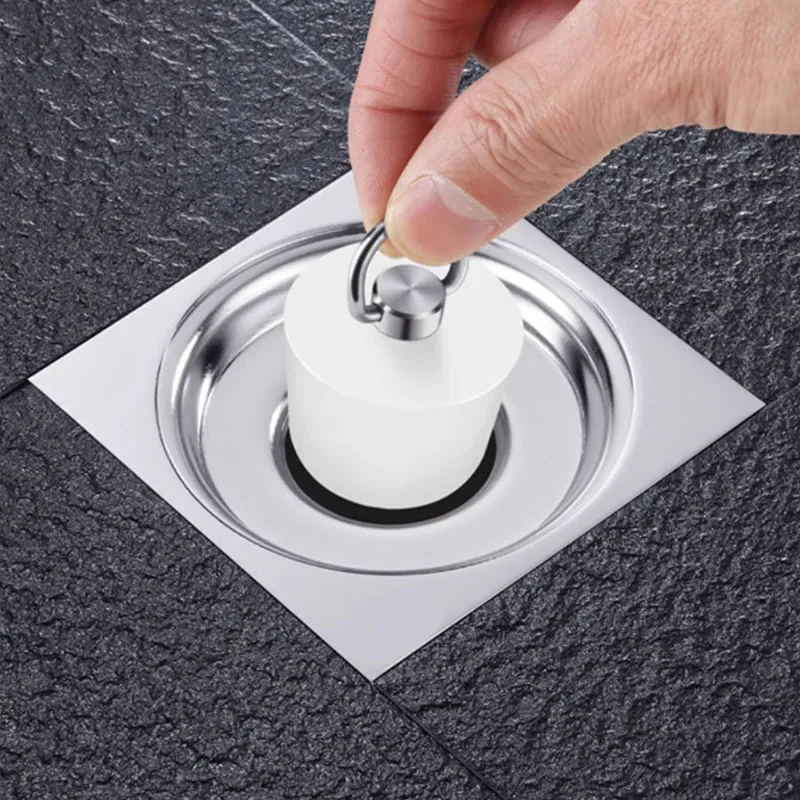 Silicone Drain Stopper Drain Stopper Basin Drain Stopper Bathroom Sink Stopper Bathroom Sink Plug Washbasin Drain Plug Conical Silicone Stopper D Shape Steel Handle Anti Backflow Floor Drain Kitchen Sink Bathroom Water Pool Hole Sealing Plugs